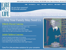 Tablet Screenshot of careforlifecharleston.com